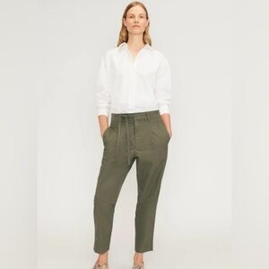 Everlane the Poplin Pleated Taper pant